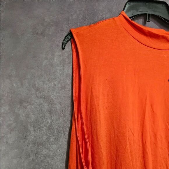 Ava & Viv Sleeveless Mock Neck Cropped Tank – Women’s Size 4X Orange NEW - Picture 2 of 4